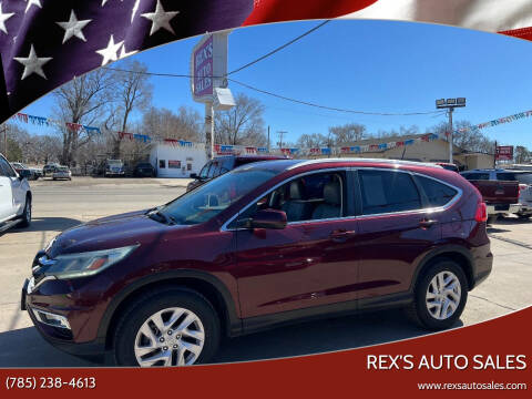 2016 Honda CR-V for sale at Rex's Auto Sales in Junction City KS