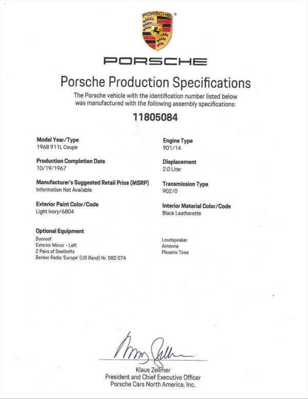 1968 Porsche 911