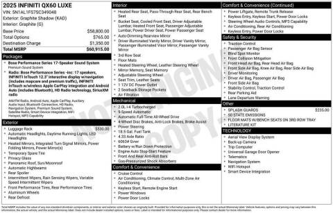 2025 Infiniti QX60 Luxe