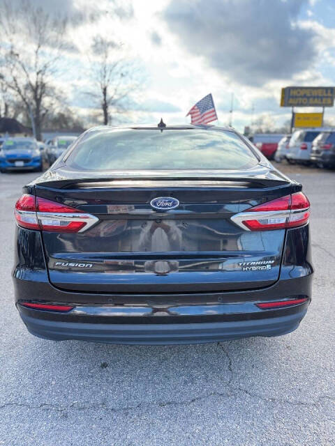 2019 Ford Fusion Hybrid for sale at Joes Blvd Auto Sales in Hopewell, VA