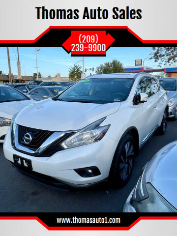 2015 Nissan Murano for sale at Thomas Auto Sales in Manteca CA