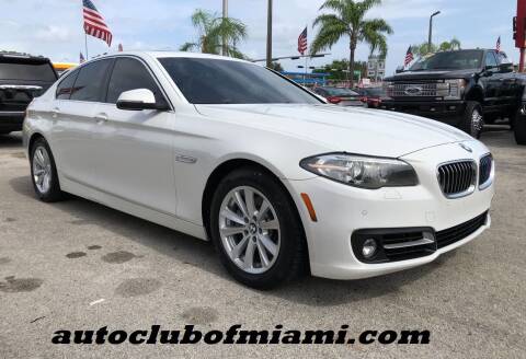 2015 BMW 5 Series for sale at AUTO CLUB OF MIAMI, INC in Miami FL