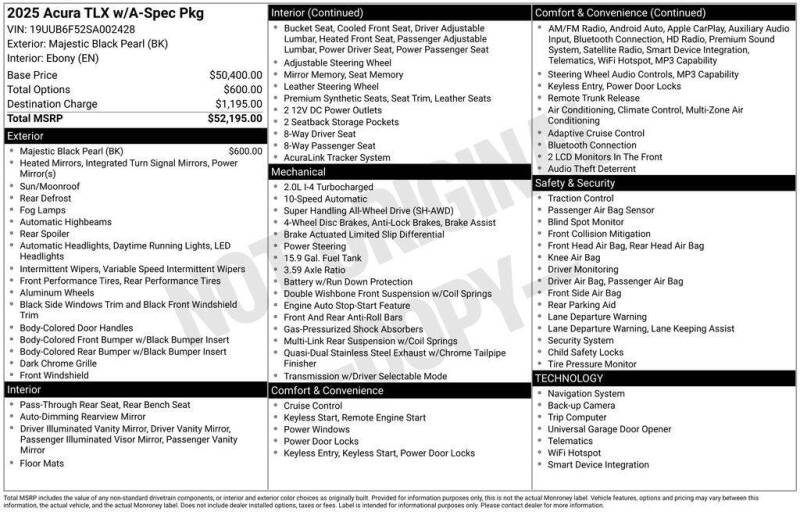 2025 Acura TLX SH-AWD w/A-SPEC