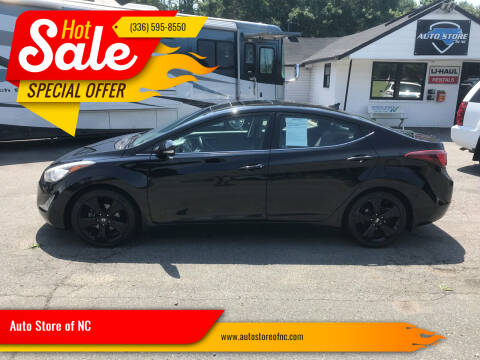 2015 Hyundai Elantra for sale at Auto Store of NC in Walkertown NC