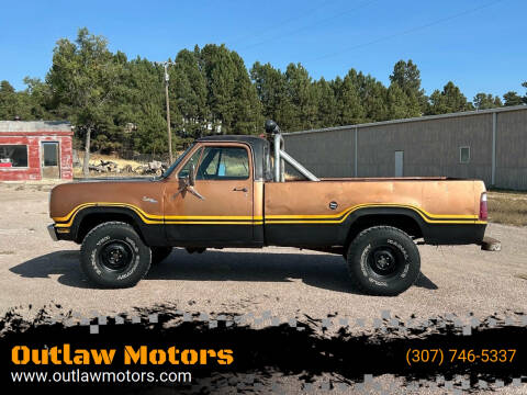 1977 Dodge MACHO POWER WAGON for sale at Outlaw Motors in Newcastle WY