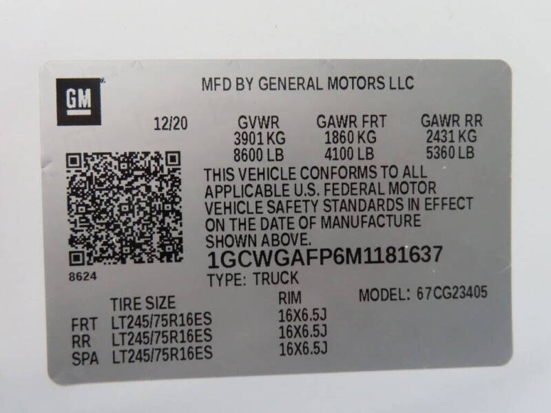 2021 Chevrolet Express 2500