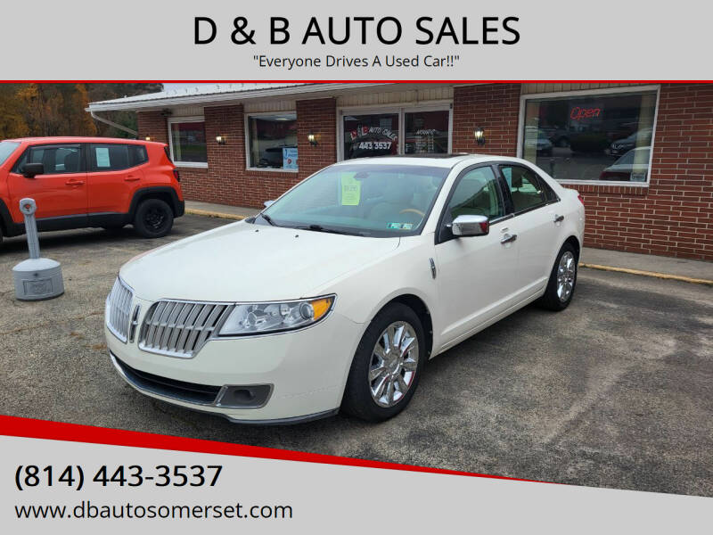 2012 Lincoln MKZ for sale at D & B AUTO SALES in Somerset PA