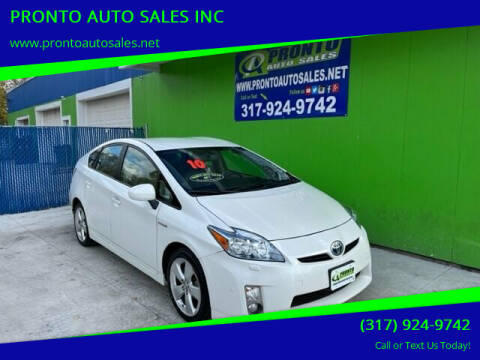2010 Toyota Prius for sale at PRONTO AUTO SALES INC in Indianapolis IN