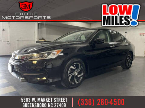2016 Honda Accord for sale at Exotic Motorsports in Greensboro NC