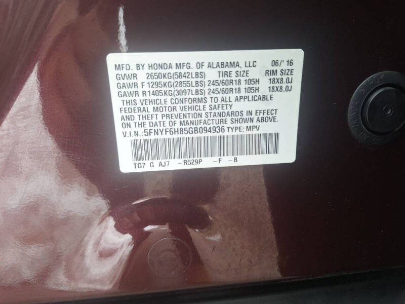 2016 Honda Pilot EX-L w/RES