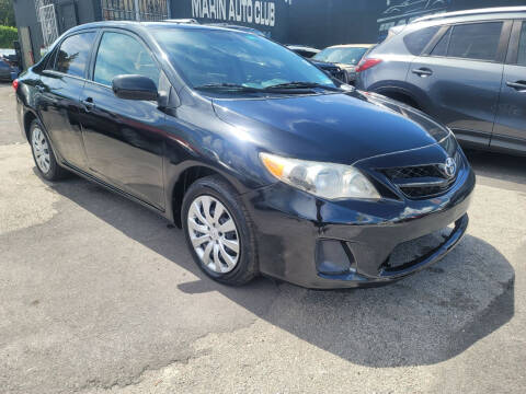 2012 Toyota Corolla for sale at Marin Auto Club Inc in Miami FL