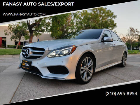 2014 Mercedes-Benz E-Class for sale at FANASY AUTO SALES/EXPORT in Yorba Linda CA