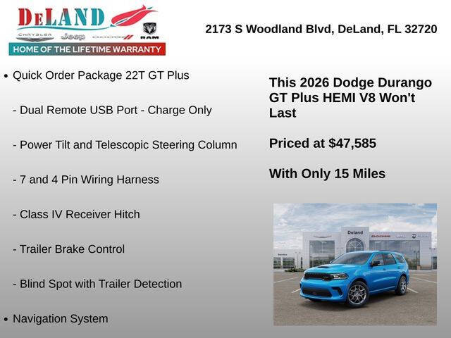 2026 Dodge Durango GT HEMI Plus