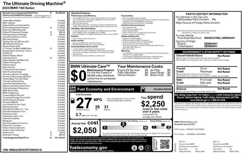 2023 BMW 7 Series 740i