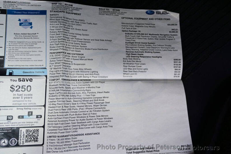 2018 Subaru Outback 2.5i Limited