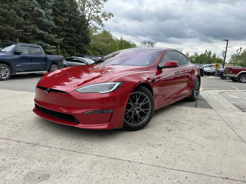 Used 2022 Tesla Model S Plaid with VIN 5YJSA1E67NF483438 for sale in Northville, MI