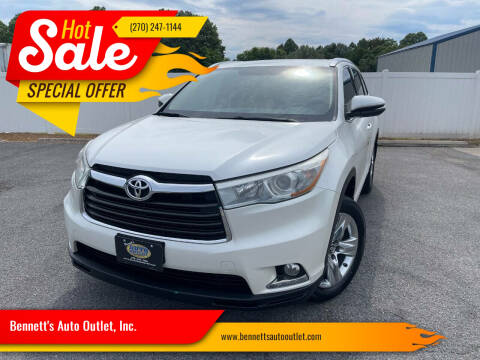 2016 Toyota Highlander for sale at Bennett's Auto Outlet, Inc. in Mayfield KY