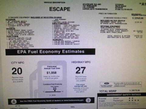 2012 Ford Escape XLS
