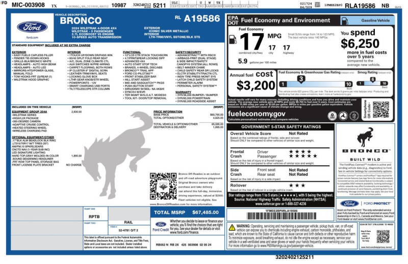 2024 Ford Bronco Wildtrak