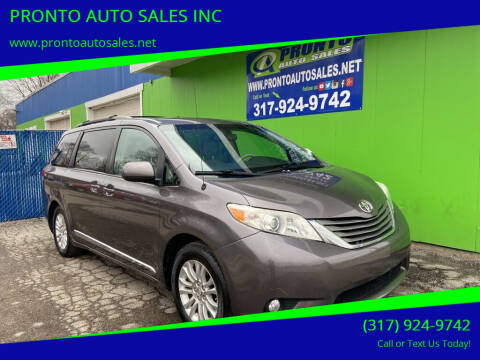 2011 Toyota Sienna for sale at PRONTO AUTO SALES INC in Indianapolis IN