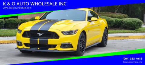 2017 Ford Mustang for sale at K & O AUTO WHOLESALE INC in Jacksonville FL