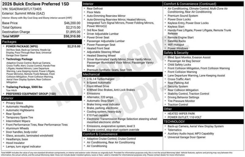 2026 Buick Enclave Preferred