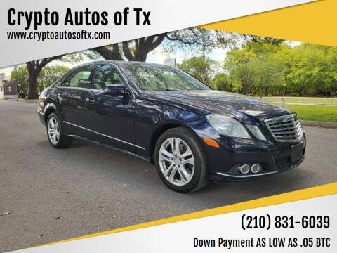 2011 Mercedes-Benz E-Class for sale at Crypto Autos of Tx in San Antonio TX