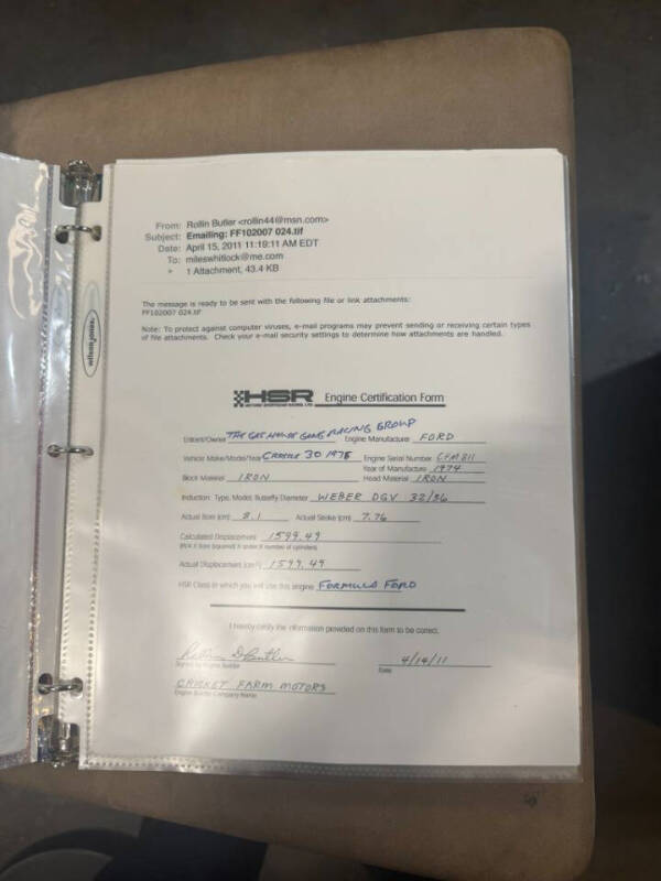 1974 Crossle Model 30F Formula Ford