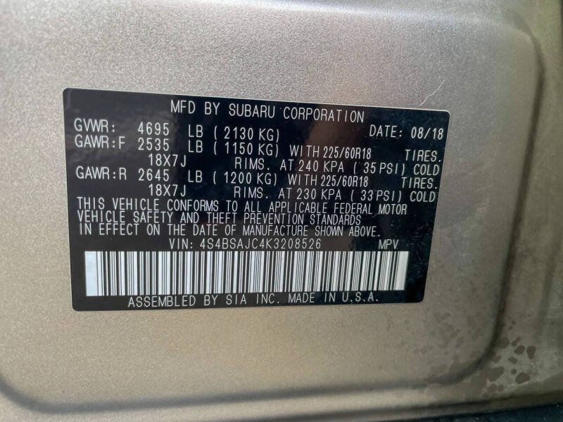 2019 Subaru Outback 2.5i Limited