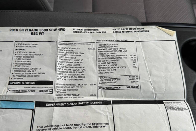 2018 Chevrolet Silverado 3500HD Work Truck