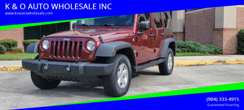 2007 Jeep Wrangler Unlimited for sale at K & O AUTO WHOLESALE INC in Jacksonville FL