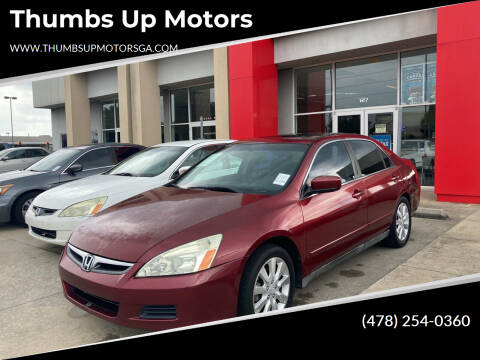 2006 Honda Accord for sale at Thumbs Up Motors in Ashburn GA