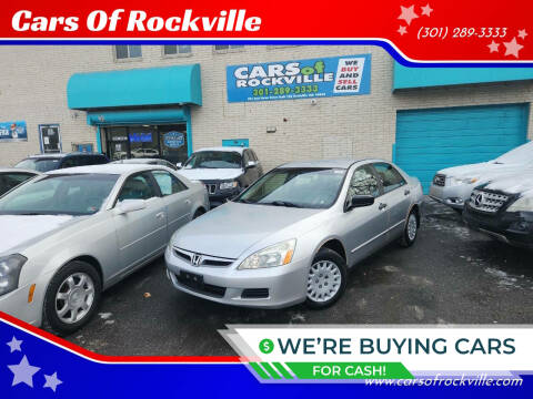 2006 Honda Accord for sale at Cars Of Rockville in Rockville MD