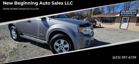 2008 Ford Escape for sale at New Beginning Auto Sales LLC in Lebanon TN