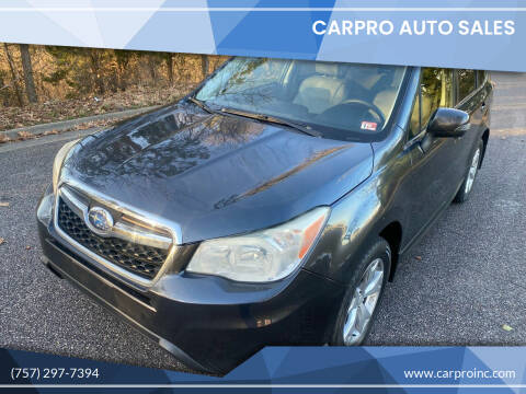 2014 Subaru Forester for sale at Carpro Auto Sales in Chesapeake VA