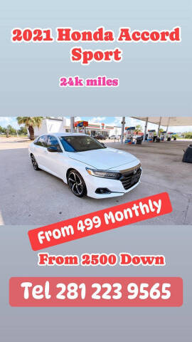 2021 Honda Accord for sale in Houston, TX