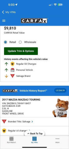 2017 Mazda MAZDA3 Touring