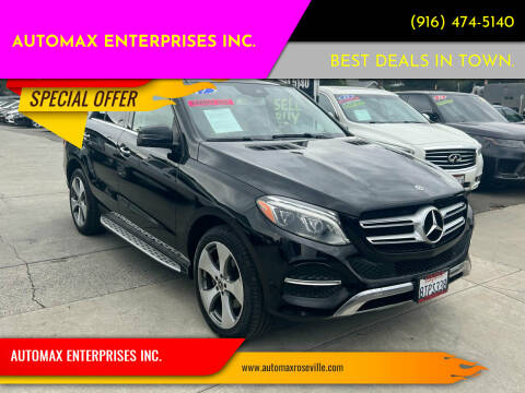2017 Mercedes-Benz GLE for sale at AUTOMAX ENTERPRISES INC. in Roseville CA