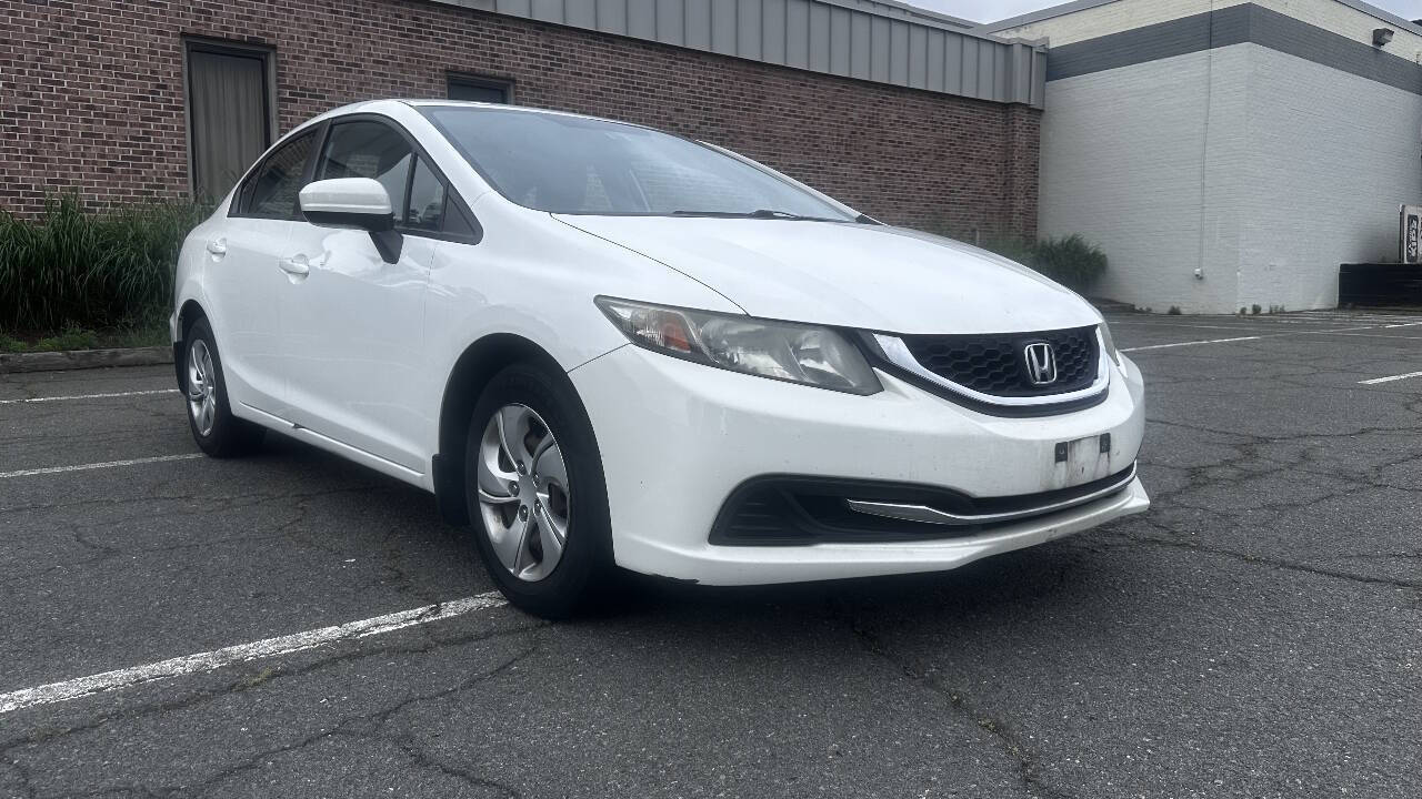 White 2015 Honda Civic LX LX 4dr Sedan CVT 2