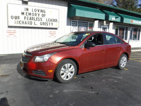 2012 Chevrolet Cruze for sale at GRESTY AUTO SALES in Loves Park IL