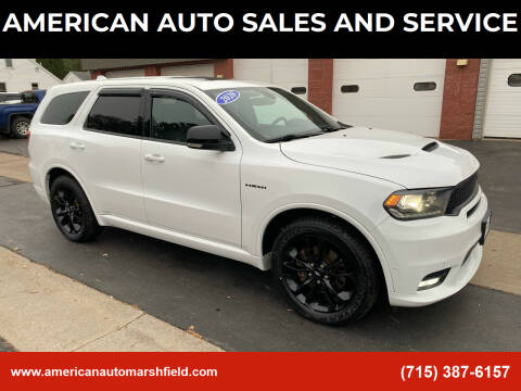 2020 Dodge Durango for sale at AMERICAN AUTO SALES AND SERVICE in Marshfield WI