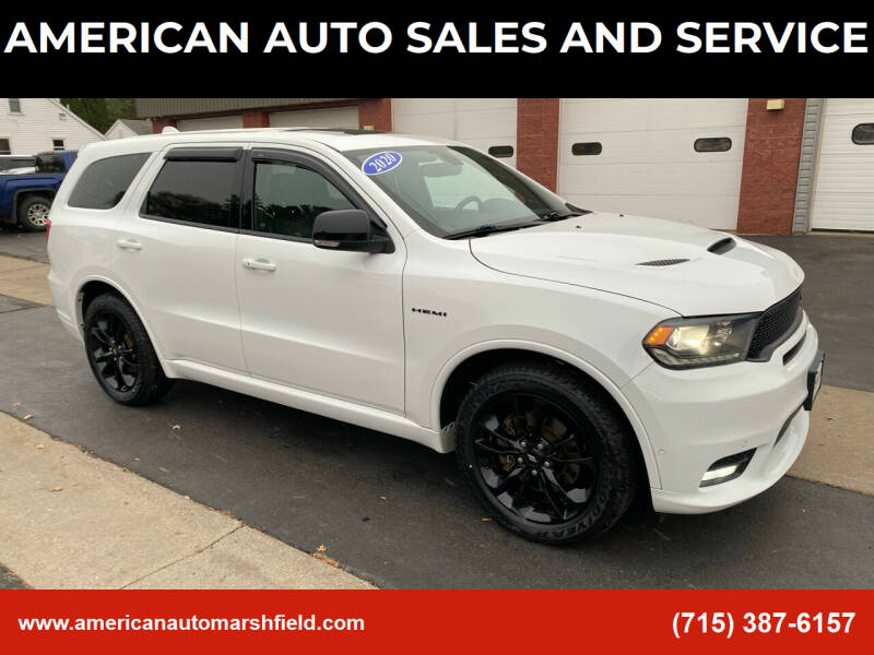 2020 Dodge Durango for sale at AMERICAN AUTO SALES AND SERVICE in Marshfield WI