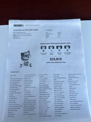 2018 Cadillac Escalade Luxury