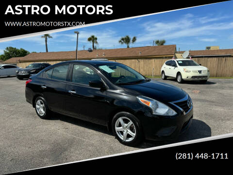 2015 Nissan Versa for sale at ASTRO MOTORS in Houston TX