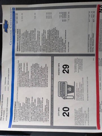 2000 Chevrolet Monte Carlo SS