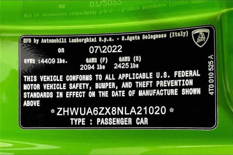 2022 Lamborghini Huracan STO