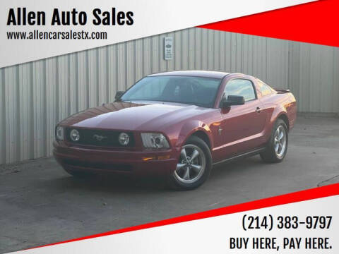 2007 Ford Mustang for sale at Allen Auto Sales in Dallas TX