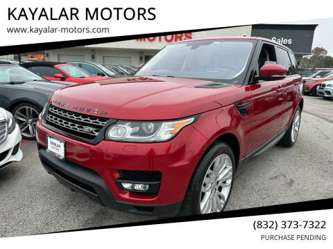 2016 Land Rover Range Rover Sport for sale at KAYALAR MOTORS SUPPORT CENTER in Houston TX