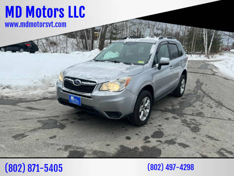 2014 Subaru Forester for sale at MD Motors LLC in Williston VT