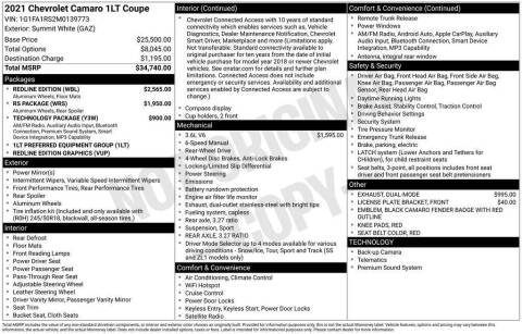 2021 Chevrolet Camaro LT